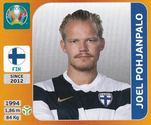 #196 Joel Pohjanpalo (Finland) Panini Euro 2020 Tournament Edition Sticker Collection - ORANGE