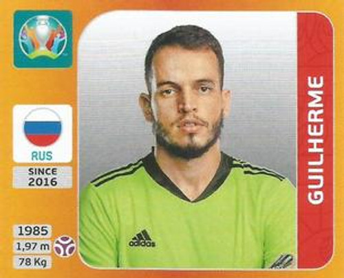 #212 Guilherme (Russia) Panini Euro 2020 Tournament Edition Sticker Collection - ORANGE