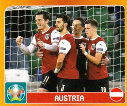 #231 Celebrations (Austria) Panini Euro 2020 Tournament Edition Sticker Collection - ORANGE