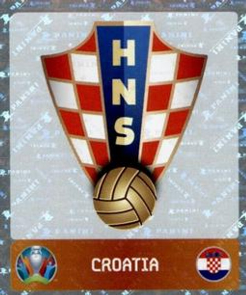 #347 Logo (Croatia) Panini Euro 2020 Tournament Edition Sticker Collection - ORANGE