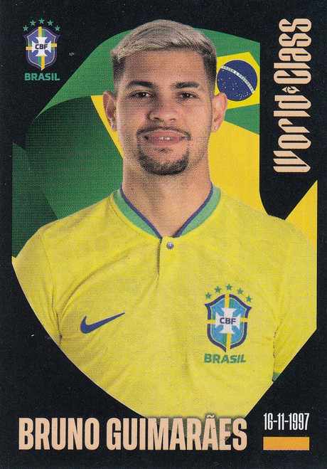 #43 Bruno Guimaraes (Brazil) Panini World Class 2024 Sticker Collection