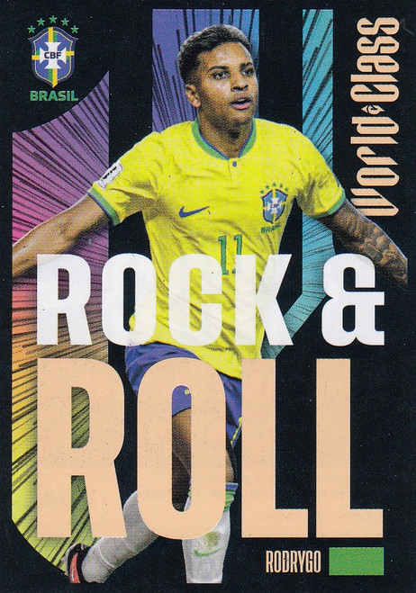#60 Rodrygo - ROCK & ROLL (Brazil) Panini World Class 2024 Sticker Collection