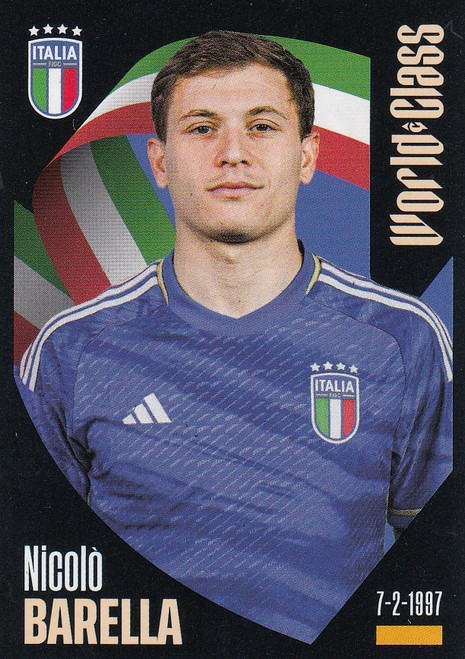 #123 Nicolo Barella (Italy) Panini World Class 2024 Sticker Collection