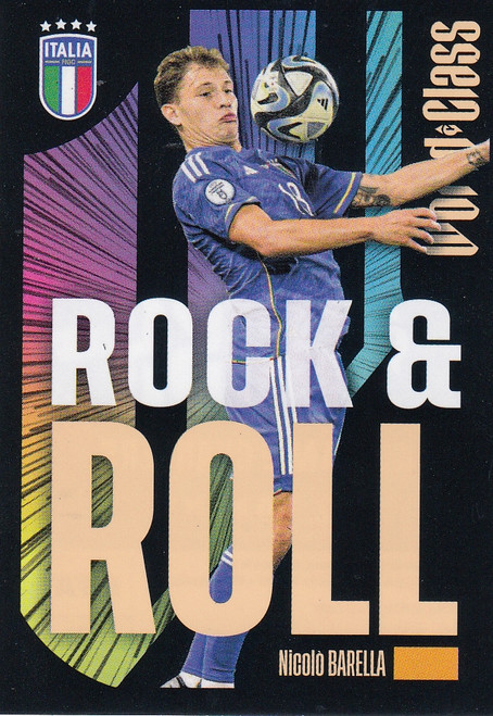 #138 Nicolo Barella - ROCK & ROLL (Italy) Panini World Class 2024 Sticker Collection