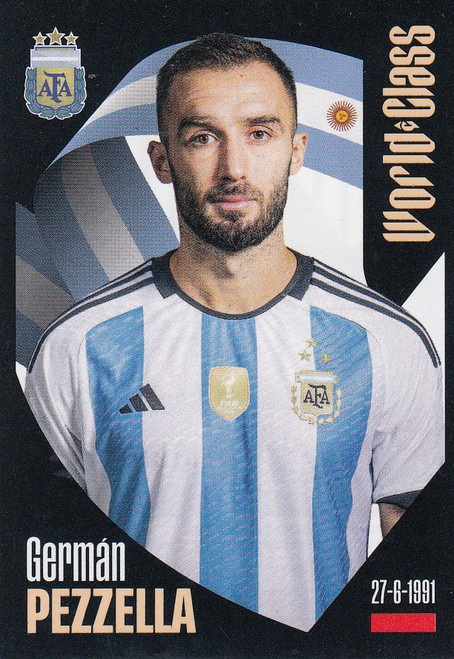 #156 German Pezzella (Argentina) Panini World Class 2024 Sticker Collection