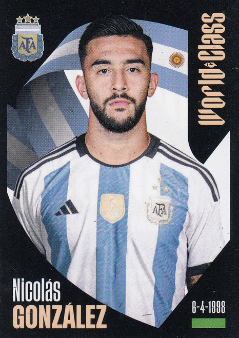 #167 Nicolas Gonzalez (Argentina) Panini World Class 2024 Sticker Collection