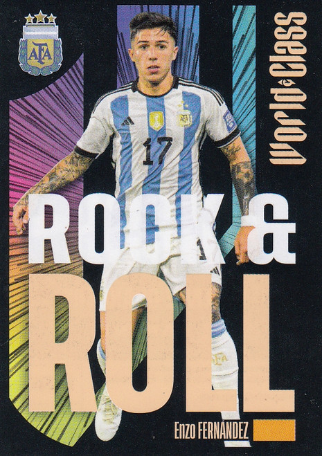 #177 Enzo Fernandez - ROCK & ROLL (Argentina) Panini World Class 2024 Sticker Collection