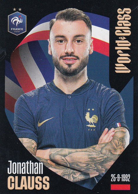 #196 Jonathan Clauss (France) Panini World Class 2024 Sticker Collection