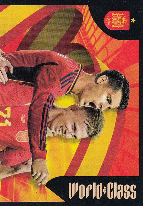 #334 Morata/ Olmo - SYNERGY 1/2 (Spain) Panini World Class 2024 Sticker Collection