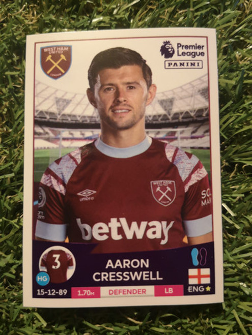 #583 Aaron Cresswell (West Ham United) Panini Premier League 2023 Sticker Collection