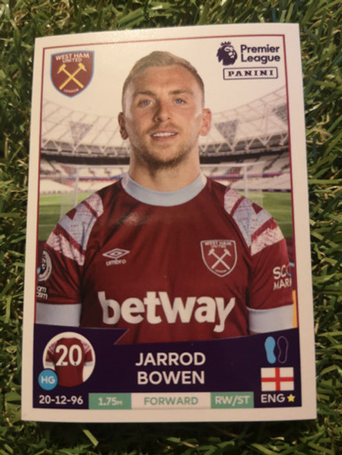 #599 Jarrod Bowen (West Ham United) Panini Premier League 2023 Sticker Collection