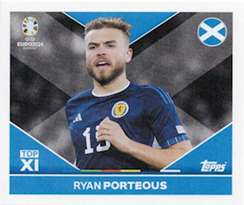#SCO TOP2 Ryan Porteous (Scotland) Topps Euro 2024 Sticker Collection #SCO TOP2 Ryan Porteous (Scotland) Topps Euro 2024 Sticker Collection