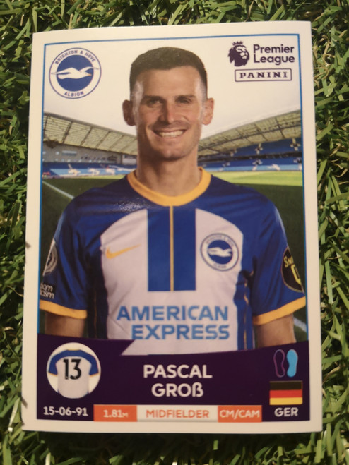 #151 Pascal Gross (Brighton & HA) Panini Premier League 2023 Sticker Collection