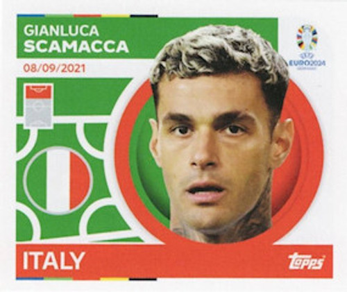 #ITA18 Gianluca Scamacca (Italy) Topps Euro 2024 Sticker Collection