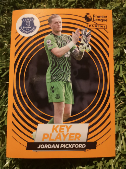 #252 Jordan Pickford KEY PLAYER (Everton) Panini Premier League 2023 Sticker Collection