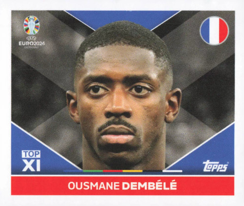 #FRA TOP2 Ousmane Dembele (France) Topps Euro 2024 Sticker Collection