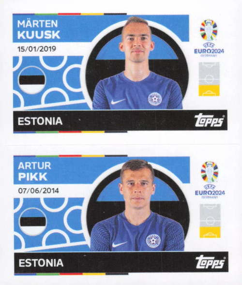 #EST4/5 Kuusk/ Pikk (Estonia) Topps Euro 2024 Sticker Collection #EST4/5 Kuusk/ Pikk (Estonia) Topps Euro 2024 Sticker Collection