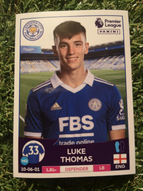 #358 Luke Thomas (Leicester City) Panini Premier League 2023 Sticker Collection