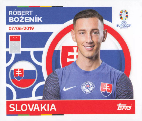 #SVK16 Robert Bozenik (Slovakia) Topps Euro 2024 Sticker Collection