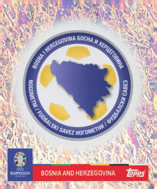 #BIH1 Logo (Bosnia and Herzegovina) Topps Euro 2024 Sticker Collection