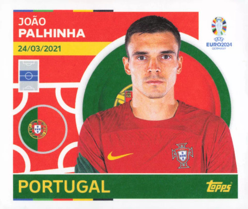 #POR12 Joao Palhinha (Portugal) Topps Euro 2024 Sticker Collection