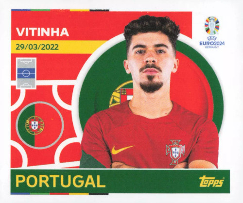 #POR16 Vitinha (Portugal) Topps Euro 2024 Sticker Collection