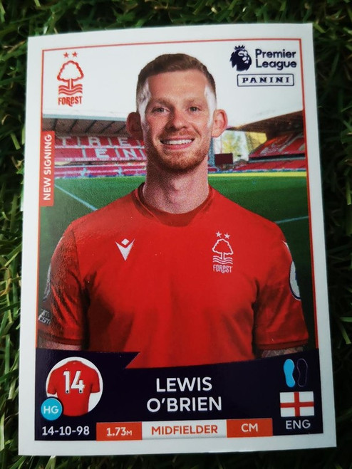 #507 Lewis O'Brien (Nottingham Forest) Panini Premier League 2023 Sticker Collection
