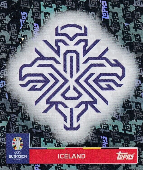 #ICE1 Logo (Iceland) Topps Euro 2024 Sticker Collection TOPPS FOIL PARALLEL