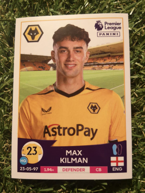 #617 Max Kilman (Wolverhampton Wanderers) Panini Premier League 2023 Sticker Collection