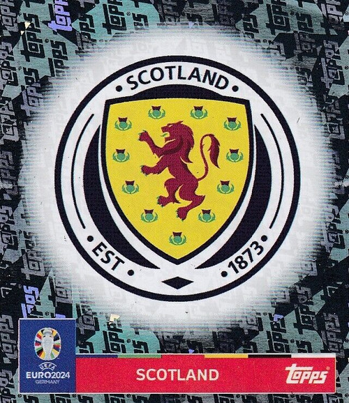 #SCO1 Logo (Scotland) Topps Euro 2024 Sticker Collection TOPPS FOIL PARALLEL