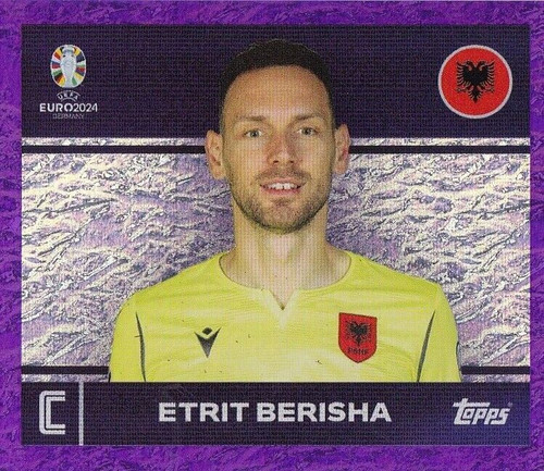 #ALB2 Etrit Berisha (Albania) Topps Euro 2024 Sticker Collection PURPLE PARALLEL
