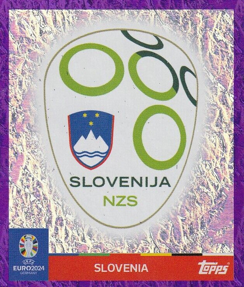 #SVN1 Logo (Slovenia) Topps Euro 2024 Sticker Collection PURPLE PARALLEL