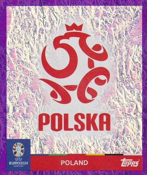 #POL1 Logo (Poland) Topps Euro 2024 Sticker Collection PURPLE PARALLEL