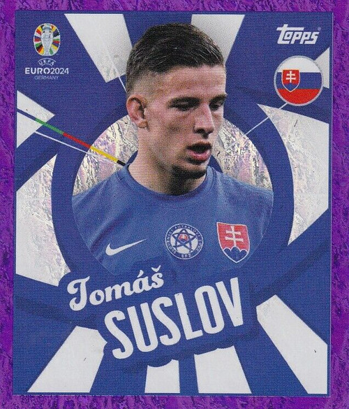 #SVK PTW Tomas Suslov (Slovakia) Topps Euro 2024 Sticker Collection PURPLE PARALLEL