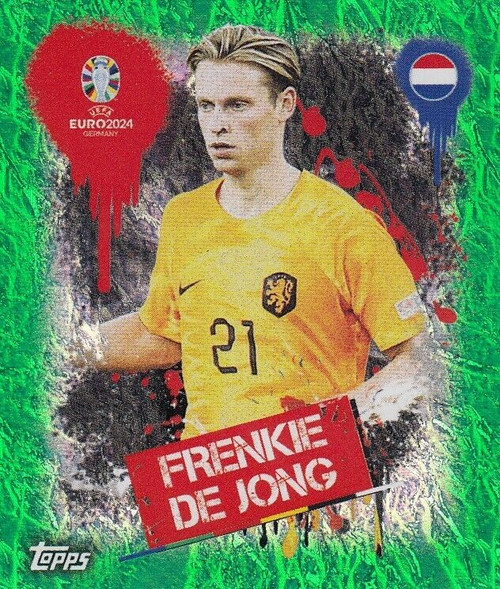 #NED3 Frenkie de Jong (Netherlands) Topps Euro 2024 Sticker Collection GREEN PARALLEL