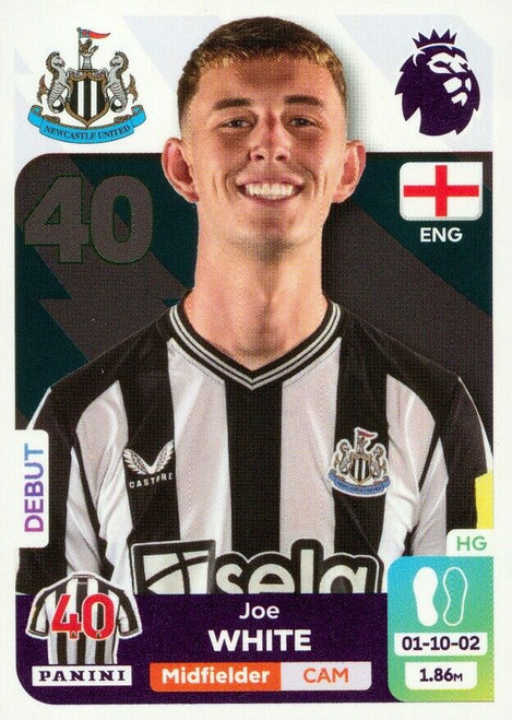 #U31 Joe White (Newcastle United) Panini Premier League 2024 Sticker Collection UPDATE STICKER