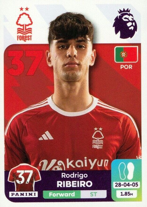 #U36 Rodrigo Ribeiro (Nottingham Forest) Panini Premier League 2024 Sticker Collection UPDATE STICKER