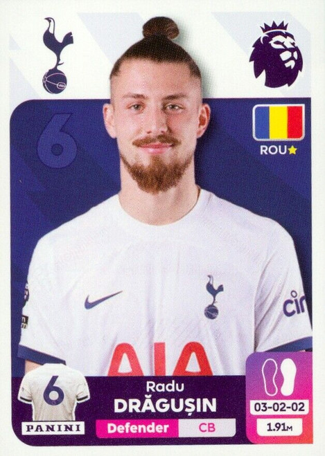 #U42 Radu Dragusin (Tottenham Hotspur) Panini Premier League 2024 Sticker Collection UPDATE STICKER