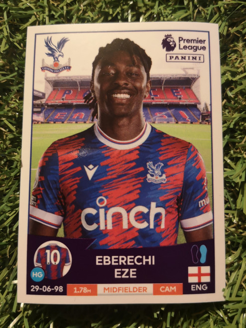 #210 Eberechi Eze (Crystal Palace) Panini Premier League 2023 Sticker Collection