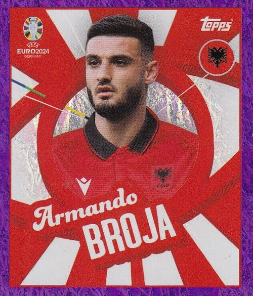 #ALB PTW Armando Broja (Albania) Topps Euro 2024 Sticker Collection PURPLE PARALLEL