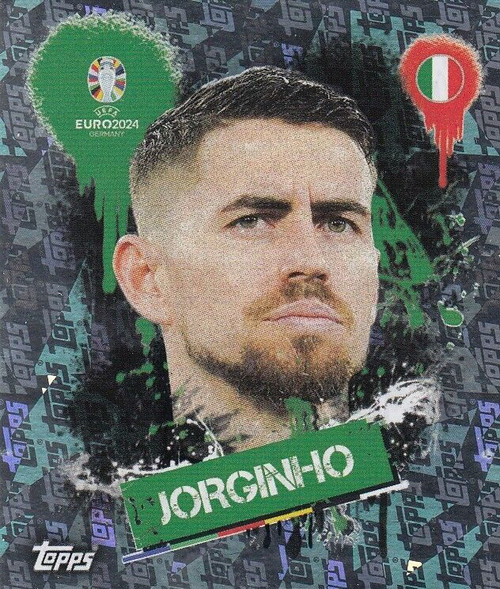 #ITA3 Jorginho (Italy) Topps Euro 2024 Sticker Collection TOPPS FOIL PARALLEL