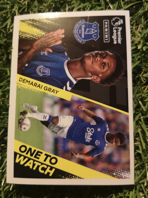 #248 Demarai Gray ONE TO WATCH (Everton) Panini Premier League 2023 Sticker Collection