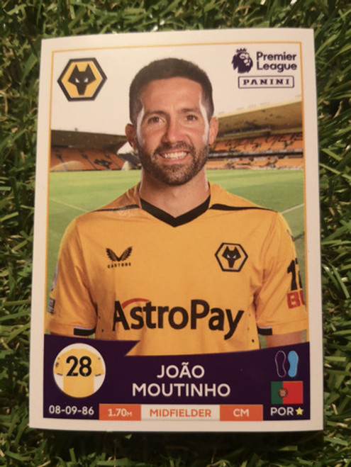 #621 Joao Moutinho (Wolverhampton Wanderers) Panini Premier League 2023 Sticker Collection
