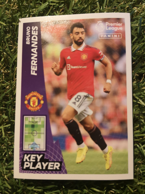 #459 Bruno Fernandes KEY PLAYER (Manchester United) Panini Premier League 2023 Sticker Collection