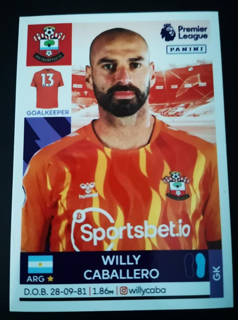 #U35 Willy Caballero (Southampton) Panini Premier League 2022 Transfer Update