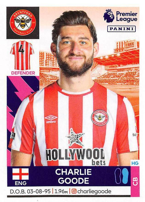 #85 Charlie Goode (Brentford) Panini Premier League 2022 Sticker Collection