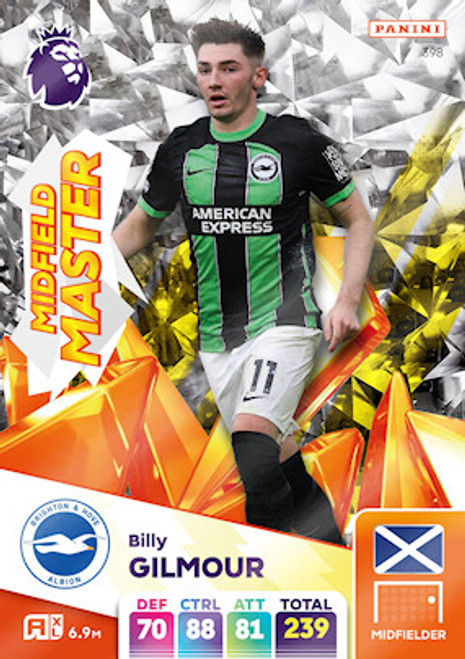 #398 Billy Gilmour (Brighton & HA) Panini Adrenalyn XL 2025 MIDFIELD MASTER