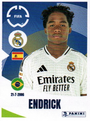 #494 Endrick (Real Madrid CF) Panini Club World Cup 2025 Sticker ...