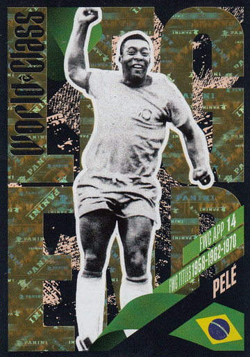 2018 Panini World Cup Stickers Pelé #668 Pink Back - Gold Foil Legends Mgc 9 1 Graded Sticker