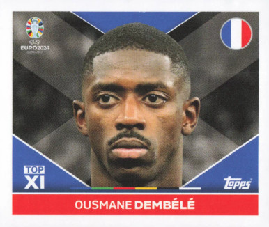#FRA TOP2 Ousmane Dembele (France) Topps Euro 2024 Sticker Collection ...